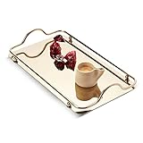 Stainless Steel Decorative Mirror-Finish Tray (Gold)