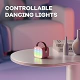 YLL Mini Karaoke Machine with 2 Wireless Microphones, TOP Kids Gifts for Girls Ages 3, 4, 5, 6, 7, 8, 9,10,11,12 +Year Old, 4-12 Years Old Birthday Toy Gift for Girls Boys Party (Pink) - Image 9