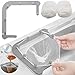 JGFJGF Adjustable Triangle Kitchen Sink Strainer, Sink Drain Filter with 100 Mesh Bags - No Tools Needed Tri-Holder Rack for Leftover Food, Prevent Clogging, Universal Fit for All Sinks (Grey)