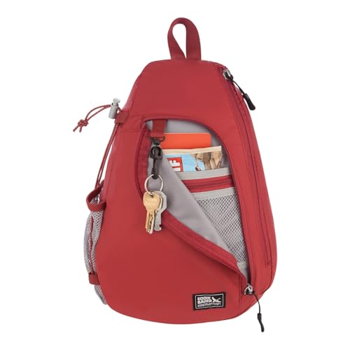 Image of Eddie Bauer Ripstop Sling Bag | Travel | Everday Carry | Lightweight | Ripstop Nylon | Adjustable | 8L - Dark Ruby
