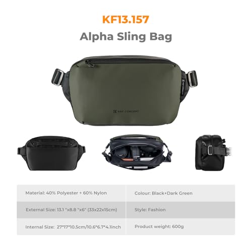 Image of K&F CONCEPT Camera Sling Bag Crossbody Bag Waterproof Camera Shoulder Backpack DSLR /SLR /Mirrorless Camera Case