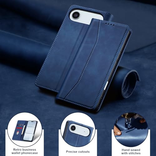 Image of Jasonyu Flip Wallet Case for iPhone 17 Air,Blue