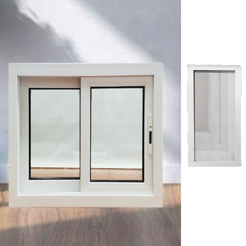 White 20x13in / 51x33cm，Aluminum Storm Windows Exterior ，Curtains for Basement Windows Small...