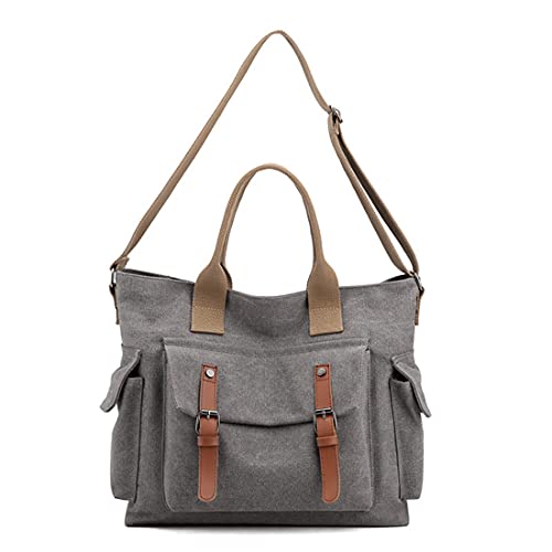 Sac à main en toile gris résistant pour organiser toutes vos affaires de la journée
