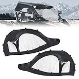 KEMIMOTO Soft Upper Doors YKK Zippers, Compatible with CFMOTO ZForce 950 HO 22-24 / Sport 20-22 (Not 23+ Sport,Trail), Fit with Side Mirrors and Windshields Soft Cab Enclosures 2 Upper Windows