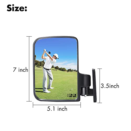 image for 10L0L Golf Cart Side Mirrors Compatible with Yamaha Club Car EZ-GO and