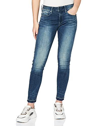 G-STAR RAW 3301 Mid Waist Ankle Skinny Jeans, Antic C296-b817-Árbol de Navidad, 28W x 28L para Mujer