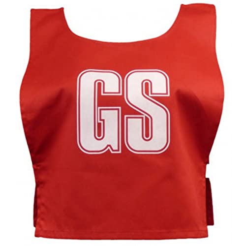 Chasuble de Netball Lettered Carta Sport avec marquage de poste Rouge M