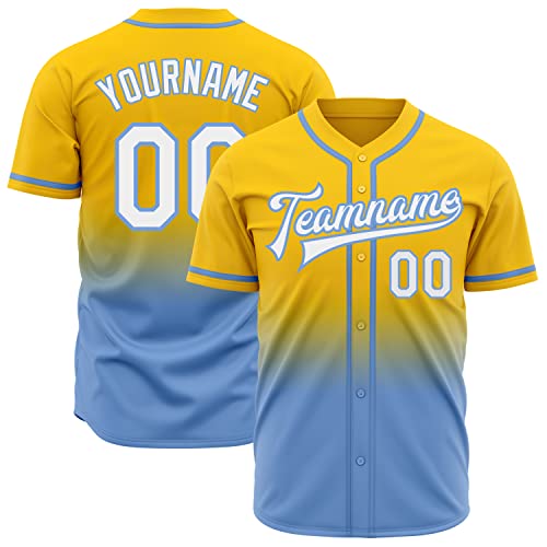 Camisetas Personalizadas de Béisbol con Degradado para hombres, mujeres y jóvenes