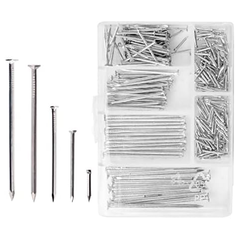 250 Assorted Flat Head Nails for DIY Projects Cover