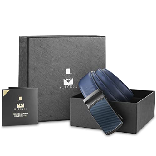 Image of MILORDE Men's Leather Ratchet Belt - 35mm - Customizable Fit