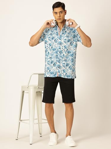 Image of Thomas Scott Men's | Printed | Half Sleeve | Regular Fit | Cotton Rayon | Spread Collar | Casual Shirt