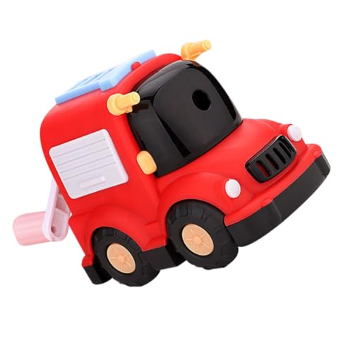 HOMSFOU De Pequeño Divertido Preescolares Escuela Alumno Sacapuntas Para Auto Afilado Dibujos Animados Forma Bosquejo Metal Rojo