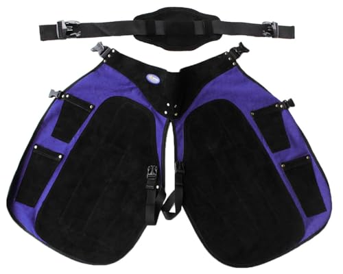 Professional Equine Western Purple Suede Leather Fully Adjustable Equine Farrier Apron 23110PR