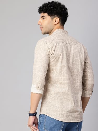 Image of Majestic Man Stylish Geomatric Print Casual Shirt - Pure Cotton| Full Sleeve | Trendy & Comfortable