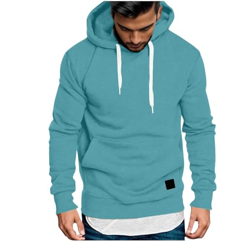 Fall Hoodies for Men Long Sleeve Lightweight Pullover Fashion Comfy Workout Hoodie Sweatshirt with Drawstring