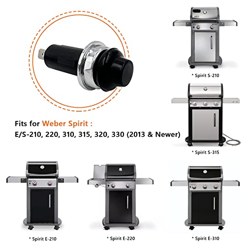 Yaoawe Replacement For Weber Igniter Push Button/Switch, Fit For Weber Spirit E/S-210 220 310 315 320 330 Gas Grills, 7642 7643 Partial Replacement #TOP3