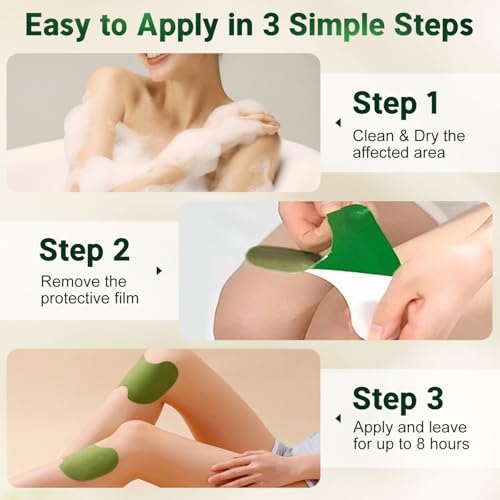 TimOye Knee Pain Relief Patches,45Pcs Wormwood Knee Patches for Pain Relief Herbal Knee Heat Pads for Arthritis Joint & Muscle Soreness Fast Acting Herbal - Image 7