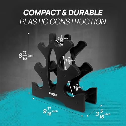 Image of Yes4All Neoprene Coated Dumbbell Hand Weight Sets of 2 - Multiple Weight Options with 15 Colors, Anti-roll, Anti-Slip, Hexagon Shape