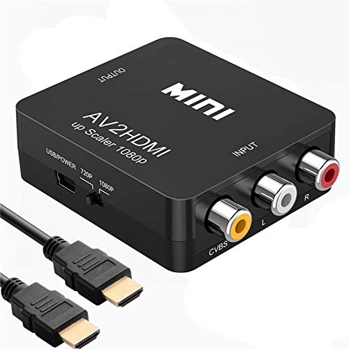 RCA to HDMIϊRo[^[ R|WbgHDMIɕϊA_v^ AV to HDMI ϊ USBd 720/1080P؂ւ ] HDMIP[u1.5mt