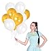 Treasures Gifted Pack of 100 While Gold Latex Floating Balloons Party Decorations Bridal Shower Masquerade Birthday Engagement Shiny Year Gender Reveal