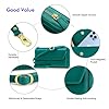 nuoku RFID-Geldbörse für Damen, mit Handschlaufe, Crossbody-Clutch mit Reißverschluss, 2 Riemen, Medium #4