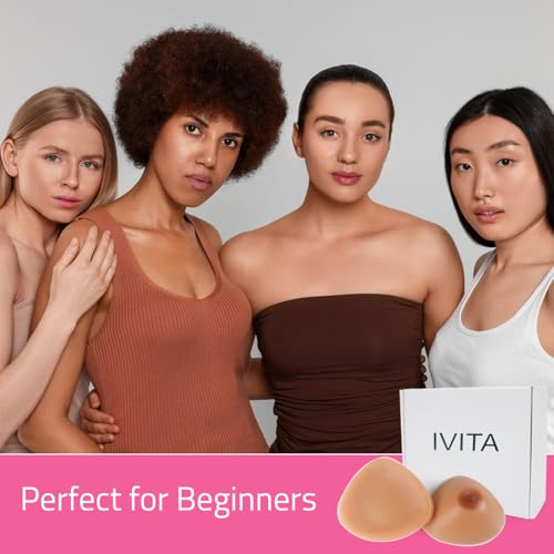 IVITA Triangle Silicone Breast Forms Fake Boobs Fake Breast for Mastectomy Prosthesis Bra Enhancer Inserts3