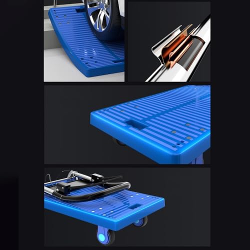 Carretilla plegable plataforma pequeña con freno miniatura 4