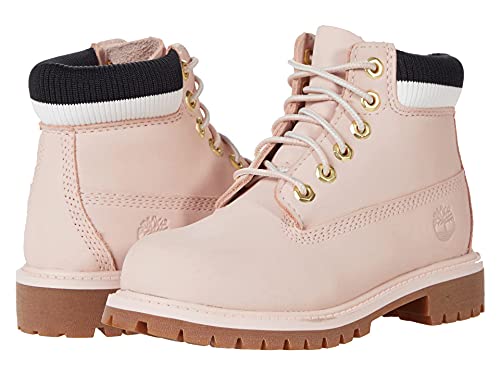 Image of Timberland 6 inch Premium Waterproof Boot (Little Kid) Light Pink Nubuck 13 Little Kid M