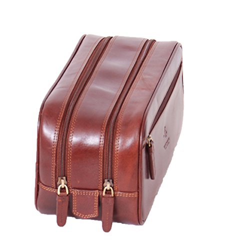 Kit de rasage en cuir véritable Harry, l'élégance du cuir marron - 2