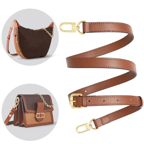 Image of Vachetta Leather purse strap Genuine Leather Adjustable Replacement Strap for Shoulder Bag Handbag Purse
