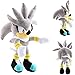 AOOPOO 30Cm Anime Super The Hedgehog Grigio Sonic Peluche Morbido Peluche Bambole Del Fumetto Cuscino Regali Per Bambini