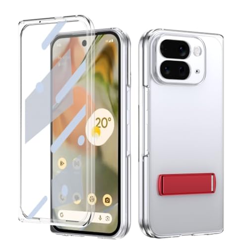 Étui Google Pixel 10 Pro Fold rouge en cuir rigide antichoc