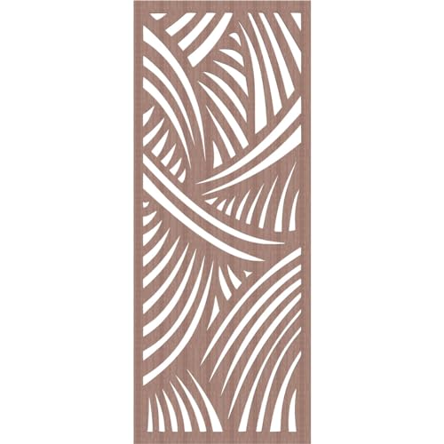 Image of 27 3 /8 inchW x 69 3 /8 inchH x 3 /8 inchT Chester Decorative Fretwork Wood Wall Panels, Walnut