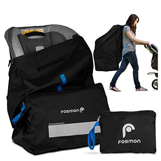 Fosmon bilsäte, barnbärare och booster resväska med handtag och ryggsäcksremsor – svart