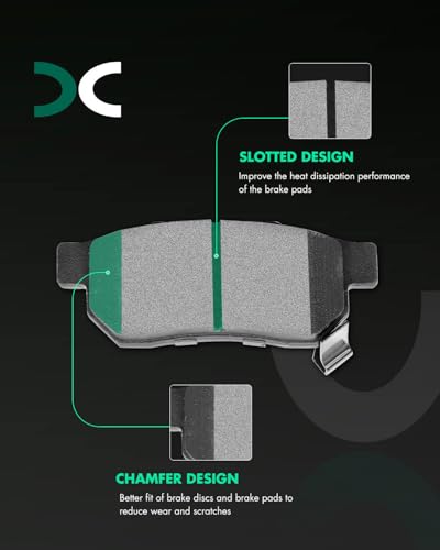 Image of SCITOO D273 D374 8PCS Front and Rear Ceramic Brake Pad Sets | Fit 1993-1995 For Honda For For Civic del Sol 1.5L,1993-1997 For For Civic del Sol 1.6L,1990-1991 For For CRX 1.5L