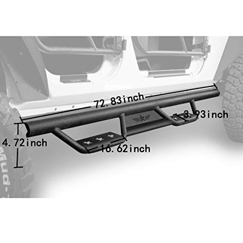 Estribos laterales en acero para Jeep JK Wrangler 2007-2018 miniatura 6
