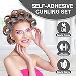 66 Pcs Hair Rollers for Women, Rollers Hair Curlers, 24 Pcs in 4 Sizes(60/48/36/25 Mm) with 40 Stainless Steel Clips, Self Grip Holding Rollers for Hair, Long, Medium, Short, Storage Bag, Comb - Image 4