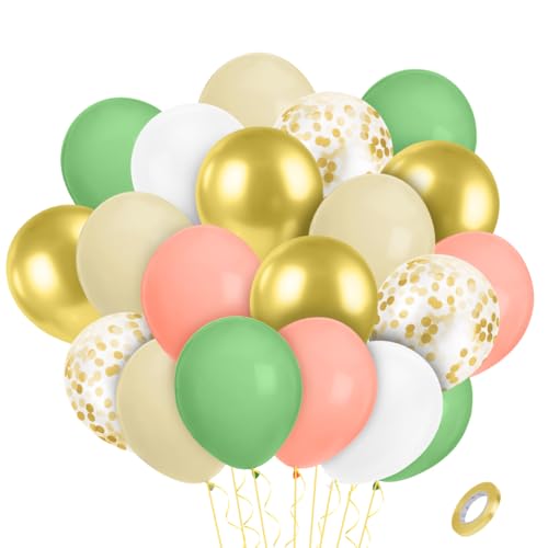 AOOSU 35PCS Globo de Látex, Globo Gigante Globos de Helio, Globos Fiesta Globos de de Cumpleaños Decoracion Cumpleaños Niño Niña, Para Decoración de Fiesta de Aniversario-color aguacate