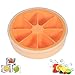 Keepaty Pomarańczowa taca na kostki lodu, silikonowa forma do kostek lodu z pokrywką do mrożonych napojów, kawy, jedzenia dla niemowląt i owoców