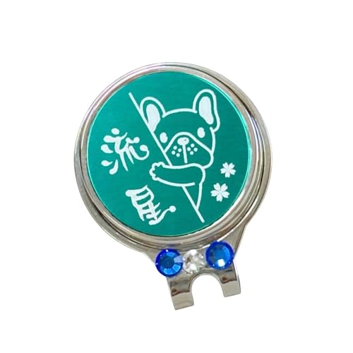 名入れゴルフ マーカー ワンちゃん 愛犬 ゴルフマーカー マグネット付き ラインストーン付き 20デザイン 10カラー(シルバー)