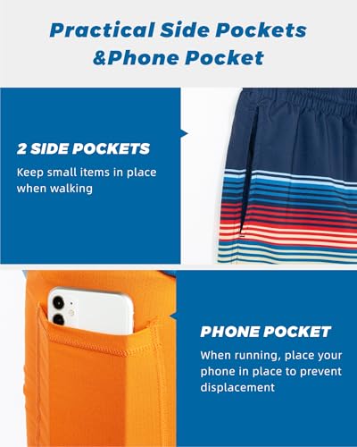 Image of SURF CUZ Mens Swim Trunks with Compression Liner Swim Shorts 7 inch Swimming Trunks Stretch 7 Inch Swim Suits Quick Dry