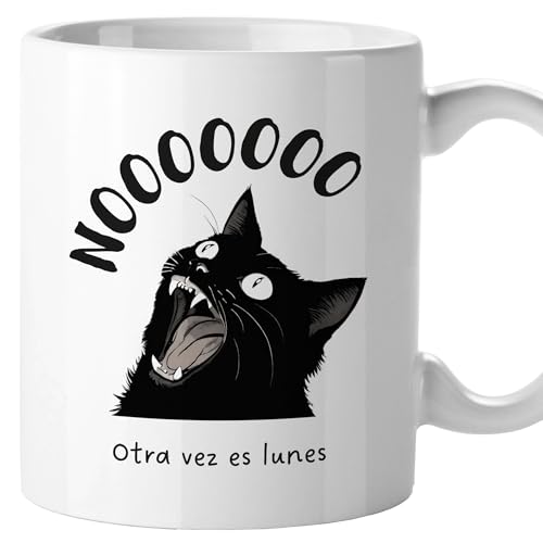 Tazas originales, Taza divertida con frases y mensaje gracioso, Detalles para compañeras de trabajo, Amigo invisible, Funny mug, Cerámica 330 mL (Otra vez es lunes) Tazas originales, Taza divertida con frases y mensaje gracioso, Detalles para compañeras de trabajo, Amigo invisible, Funny mug, Cerámica 330 mL (Otra vez es lunes)