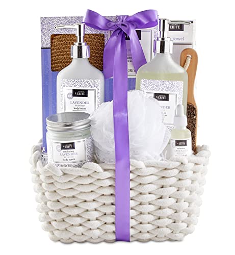 Source Verite Deluxe Lavender Spa Gift Basket for Women, 8 Piece ...