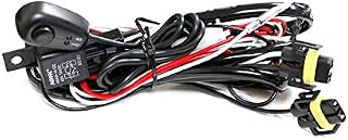 iJDMTOY (1) H11/H8 Relay Harness Wire Kit with LED Light ON/OFF Switch Compatible