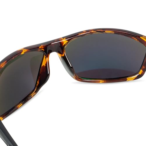 Image of BNUS Polarized Corning Glass Lens Sunglasses for Men Fishing & Driving | Durable scratch-resistant lenses, matte no-paint frame, wrap-around, great for running, cycling & all-day wear
