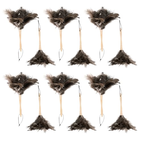Image of Superio Ostrich Feather Duster Fluffy Dust Remover, with Wooden Handle Reusable for Cleaning Homes, Ceilings, and Furniture (12 Pack)