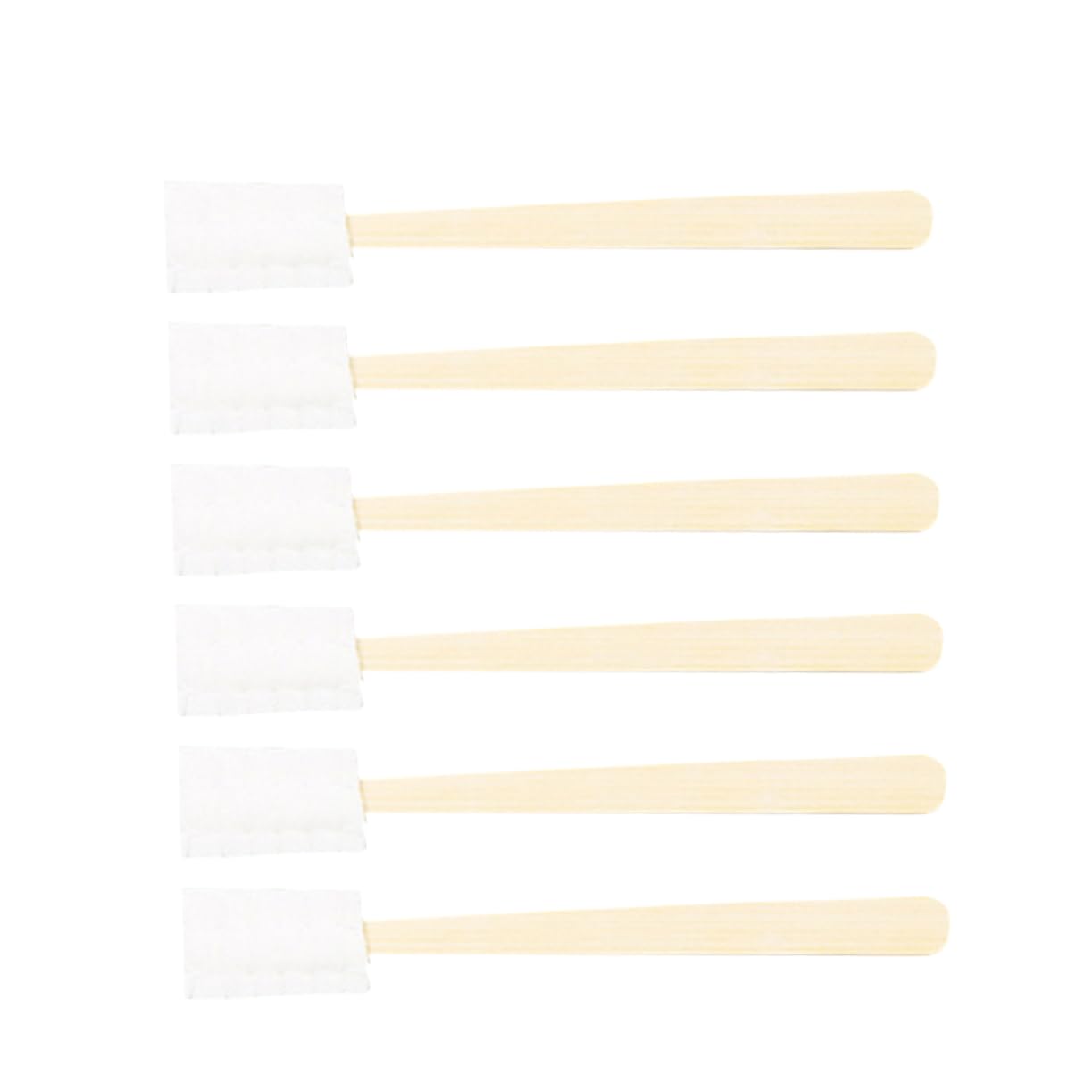 FRCOLOR 60 pz spazzolino portatile spazzolino ergonomico dopo il parto vuoto spazzolino da denti viaggio spazzolino born spazzolino da denti maternità garza prigionia donna incinta bambù bianco