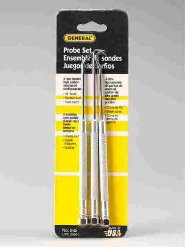 General 862 ensemble de 3 sondes pour retirer facilement les joints toriques coincés