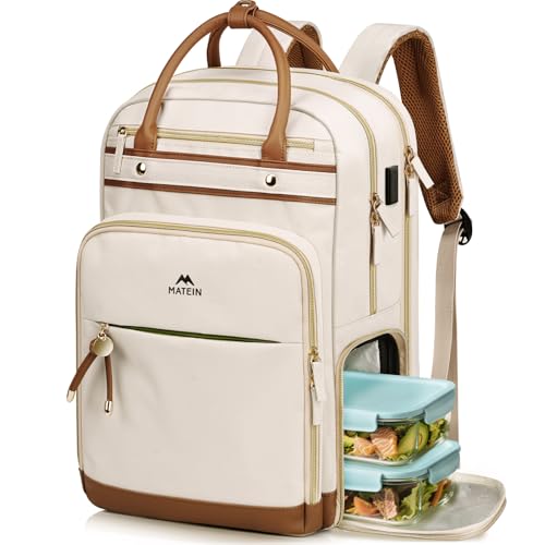 MATEIN Teacher Work Backpack with Lunch Compartment Detachable, 15.6 Inch Laptop Backpack with...